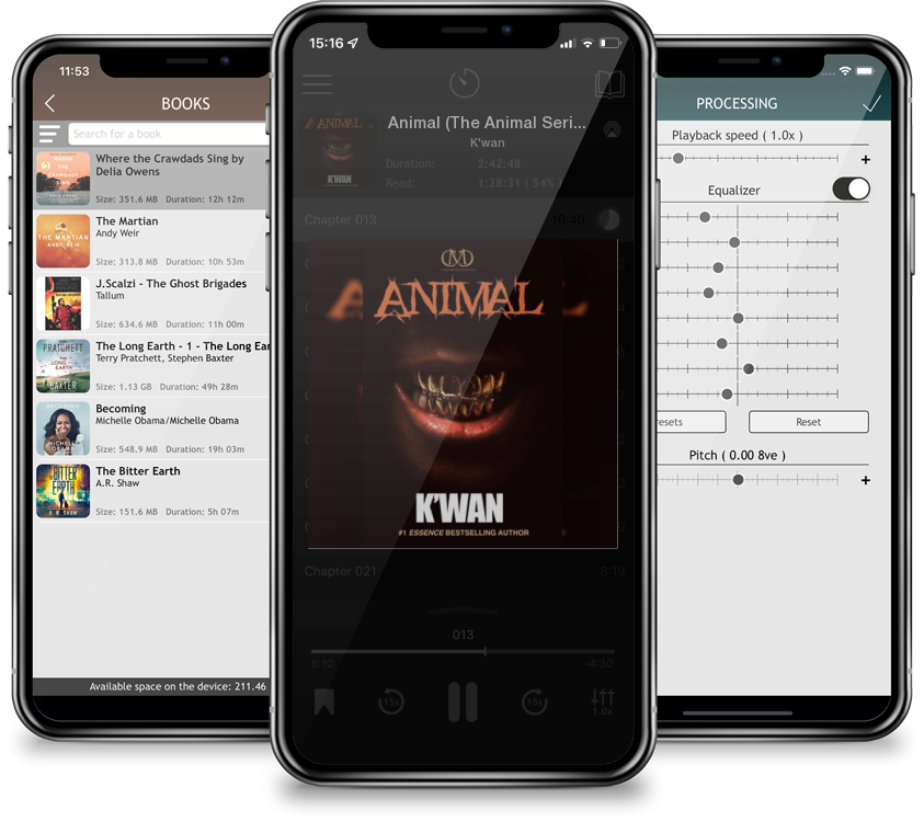 Listen Animal (The Animal Series #1) by K'wan in MP3 Audiobook Player for free