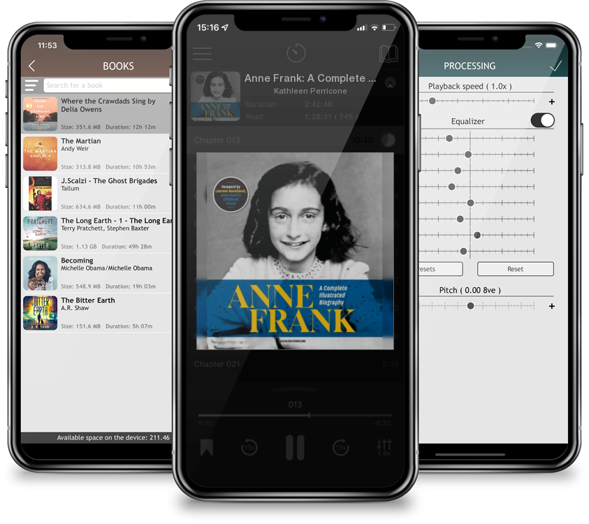 Listen Anne Frank: A Complete Illustrated Biography by Kathleen Perricone in MP3 Audiobook Player for free