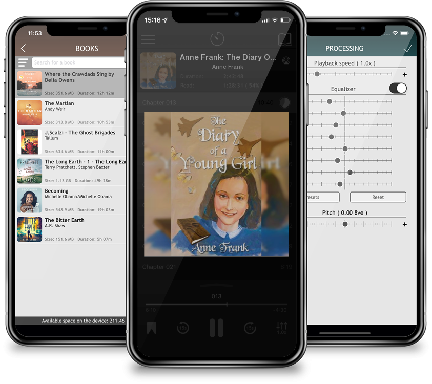 Listen Anne Frank: The Diary Of A Young Girl: The Definitive Edition by Anne Frank in MP3 Audiobook Player for free