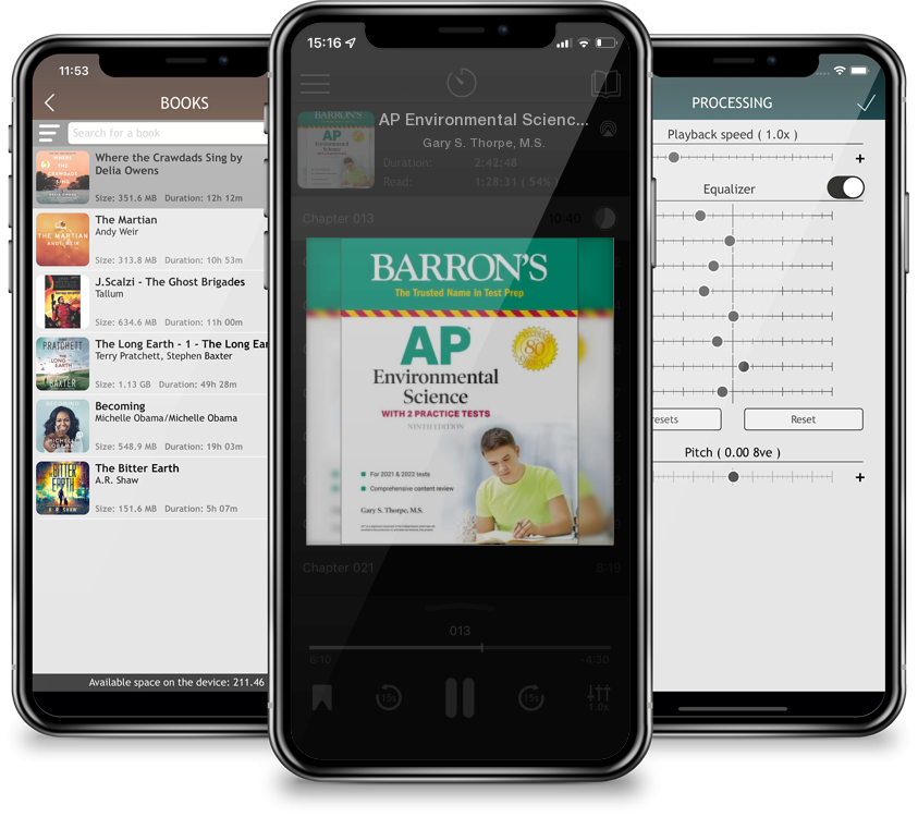 Audiobook AP Environmental Science: With 2 Practice Tests (Barron\'s Test Prep) by Gary S. Thorpe, M.S.