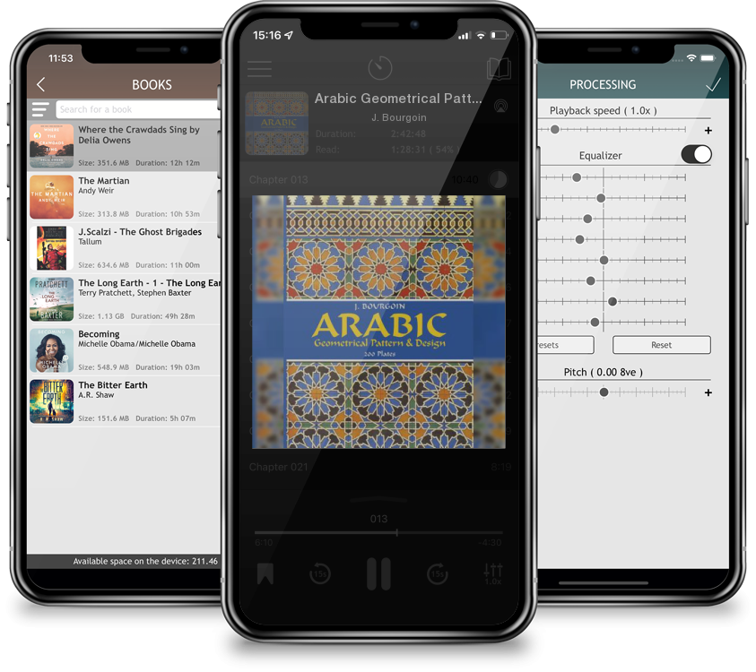 Audiobook Arabic Geometrical Pattern and Design (Dover Pictorial Archive) by J. Bourgoin
