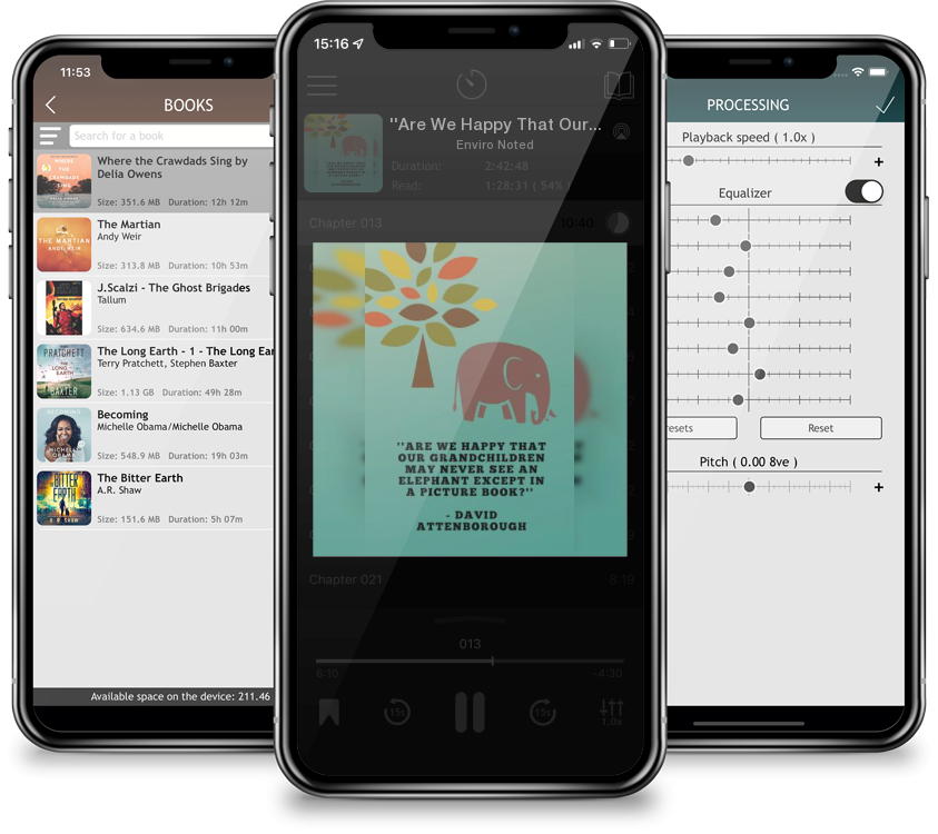 Audiobook \'\'Are We Happy That Our Grandchildren May Never See An Elephant Except In A Picture Book?\'\' - David Attenborough: Elephant Conservation Themed Note Bo by Enviro Noted