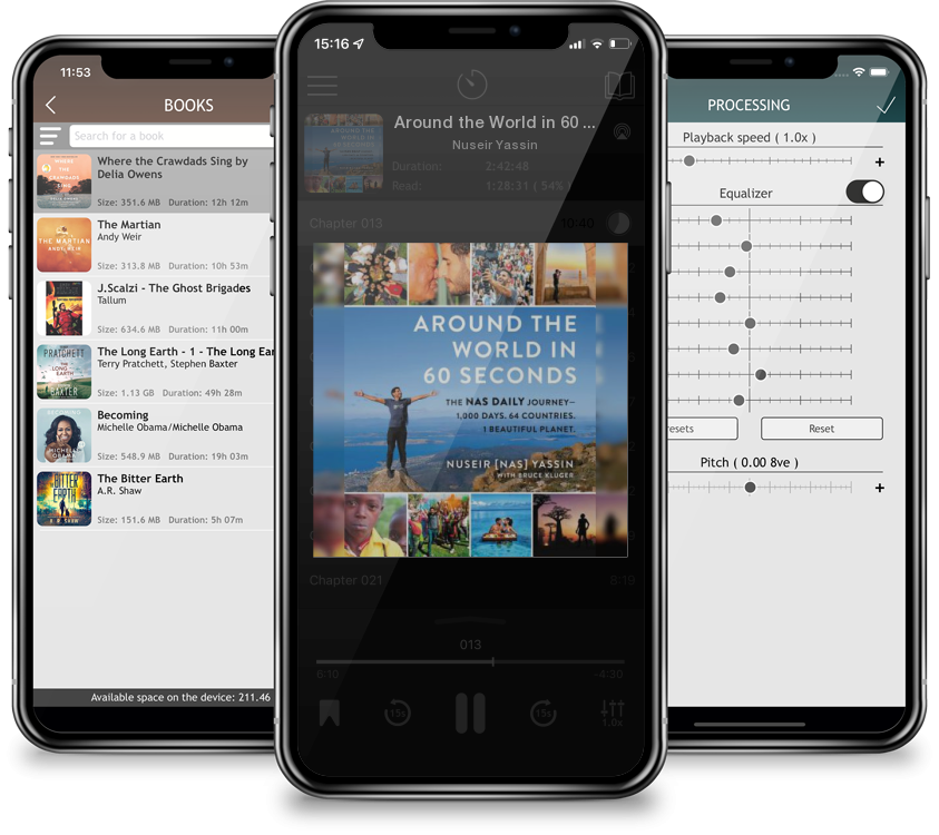 Audiobook Around the World in 60 Seconds: The Nas Daily Journey—1,000 Days. 64 Countries. 1 Beautiful Planet. by Nuseir Yassin