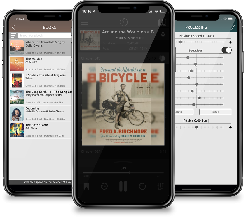 Audiobook Around the World on a Bicycle by Fred A. Birchmore