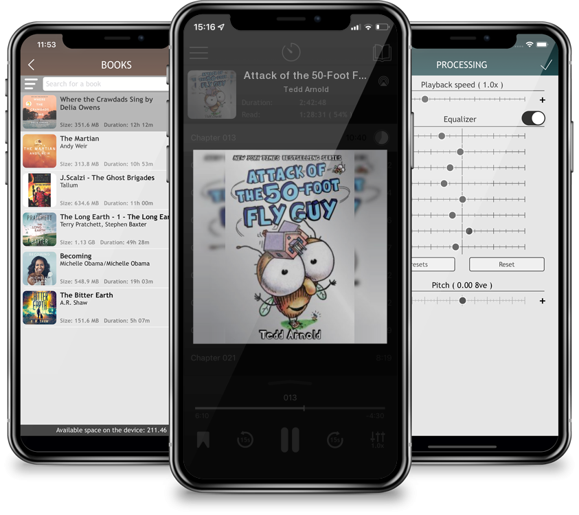 Audiobook Attack of the 50-Foot Fly Guy! (Fly Guy #19) by Tedd Arnold