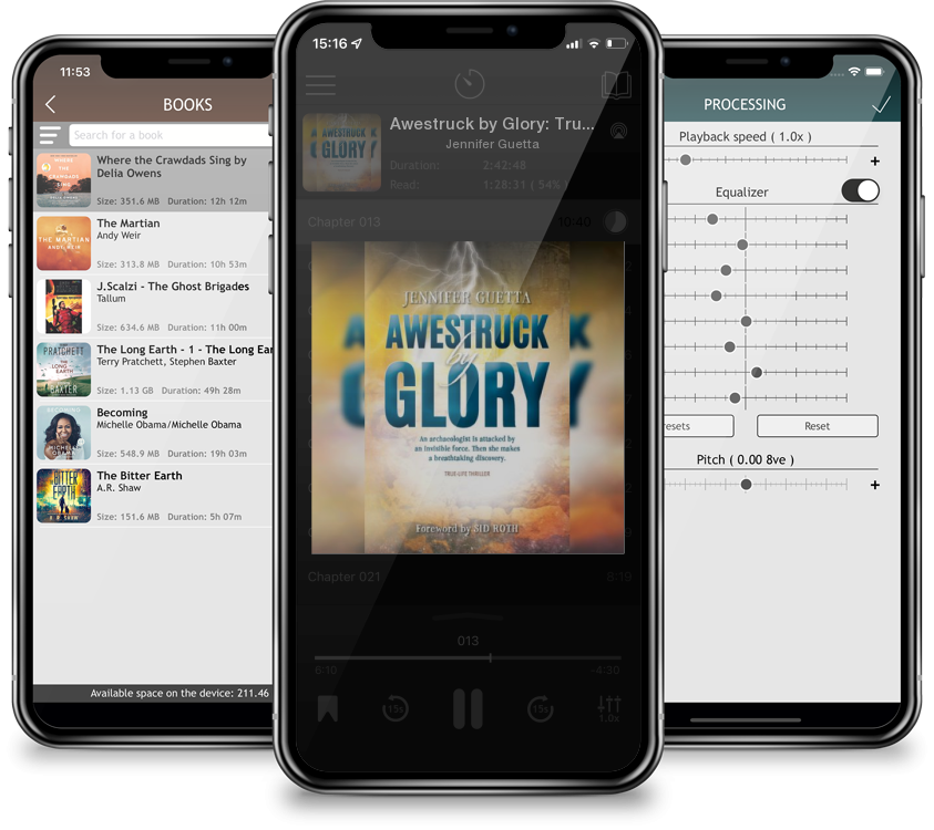 Audiobook Awestruck by Glory: True-life Thriller. An archaeologist is attacked by an invisible force. Then she makes a breathtaking discovery. by Jennifer Guetta