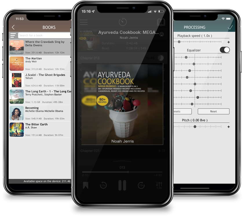 Audiobook Ayurveda Cookbook: MEGA BUNDLE - 2 Manuscripts in 1 - 80+ Ayurveda - friendly recipes including casseroles, roast, ice-cream and pie reci by Noah Jerris