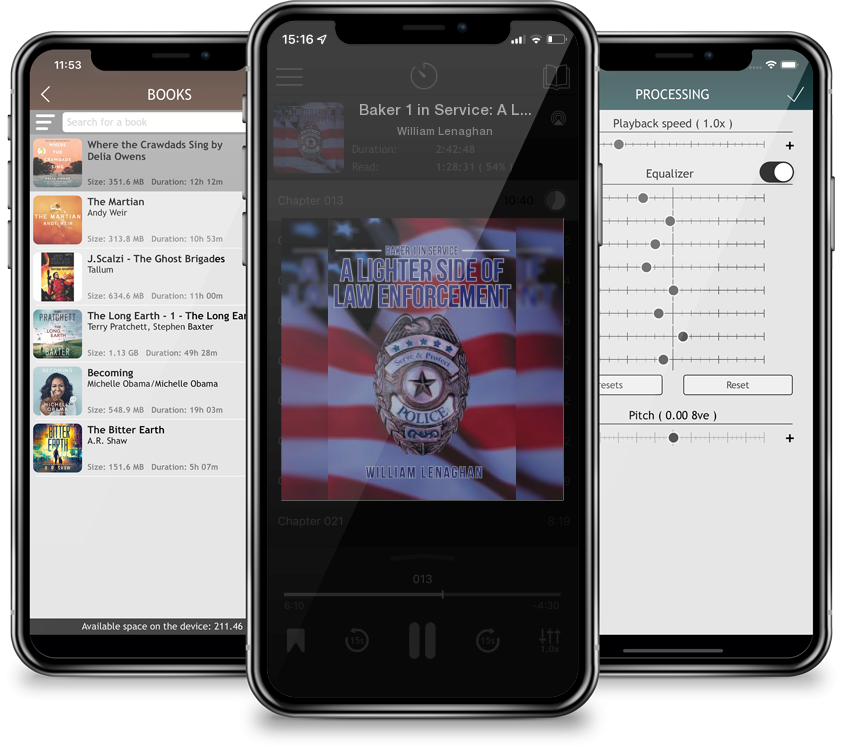 Audiobook Baker 1 in Service: A Lighter Side of Law Enforcement by William Lenaghan