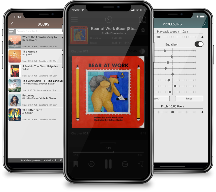 Listen Bear at Work (Bear (Stella Blackstone)) (Board Books) by Stella Blackstone in MP3 Audiobook Player for free