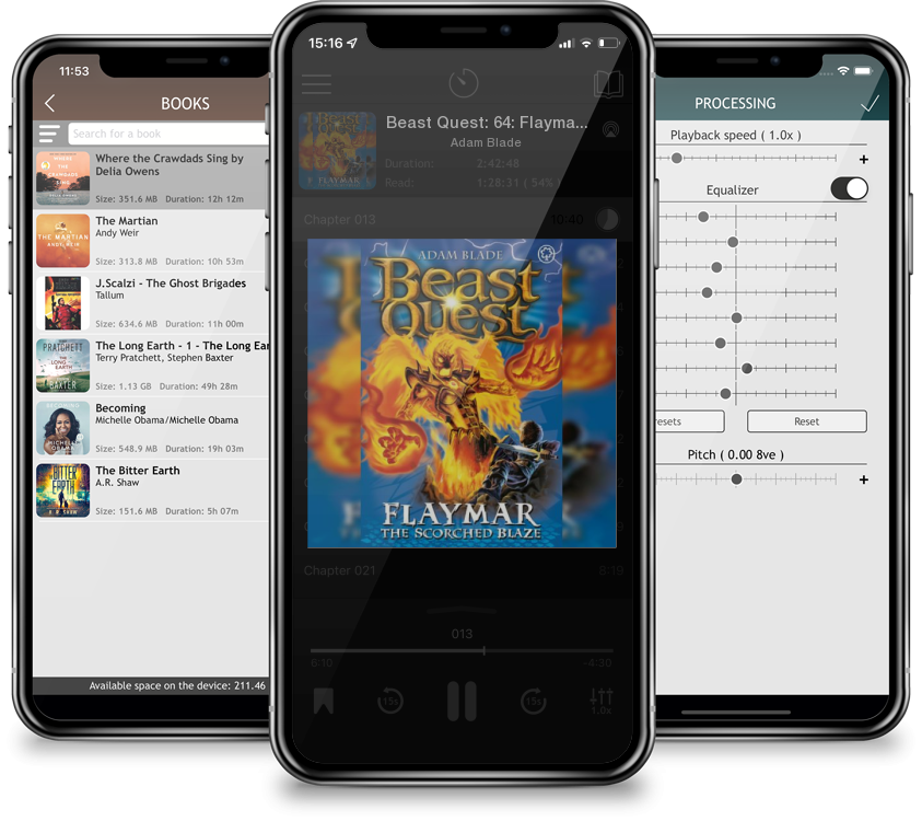 Audiobook Beast Quest: 64: Flaymar the Scorched Blaze by Adam Blade