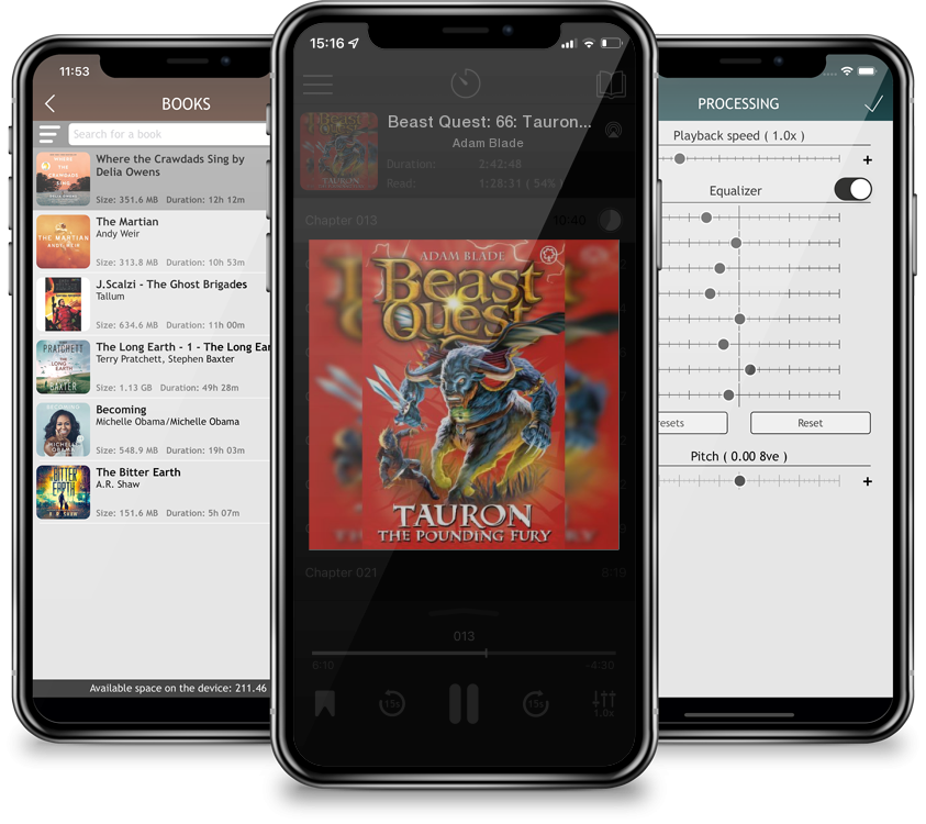Audiobook Beast Quest: 66: Tauron the Pounding Fury by Adam Blade