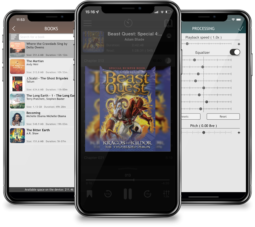 Audiobook Beast Quest: Special 4: Kragos and Kildor the Two-Headed Demon by Adam Blade