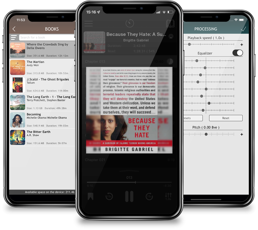 Audiobook Because They Hate: A Survivor of Islamic Terror Warns America by Brigitte Gabriel