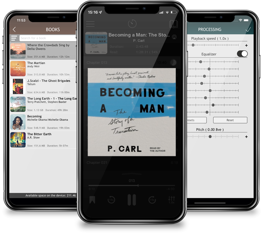 Listen Becoming a Man: The Story of a Transition (Compact Disc) by P. Carl in MP3 Audiobook Player for free