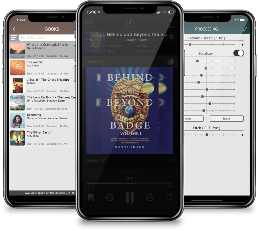 Audiobook Behind and Beyond the Badge: Stories from the Village of First Responders with Cops, Firefighters, Dispatchers, Forensics, and Victim Advocates by Donna Brown