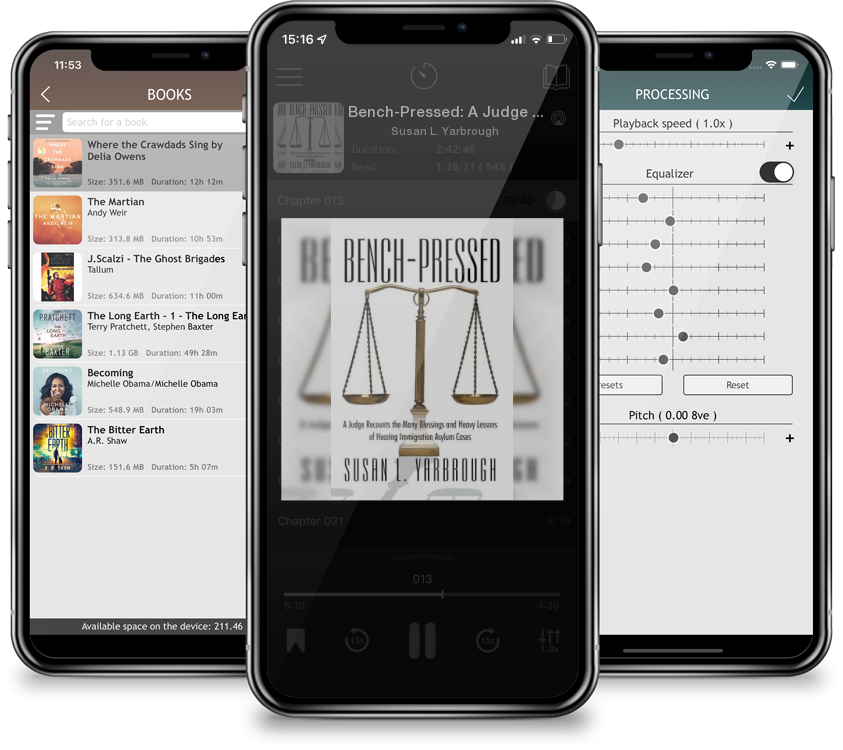 Audiobook Bench-Pressed: A Judge Recounts the Many Blessings and Heavy Lessons of Hearing Immigration Asylum Cases by Susan L. Yarbrough