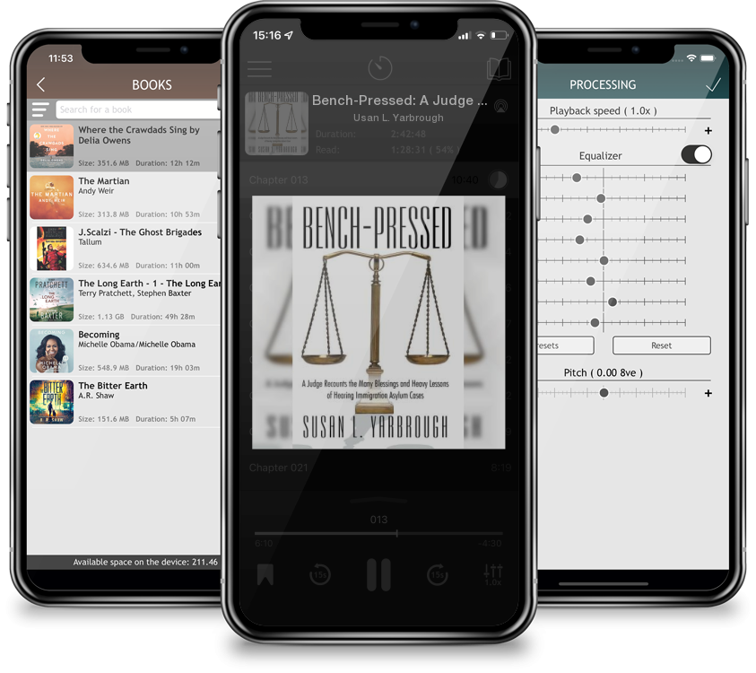 Audiobook Bench-Pressed: A Judge Recounts the Many Blessings and Heavy Lessons of Hearing Immigration Asylum Cases by Usan L. Yarbrough