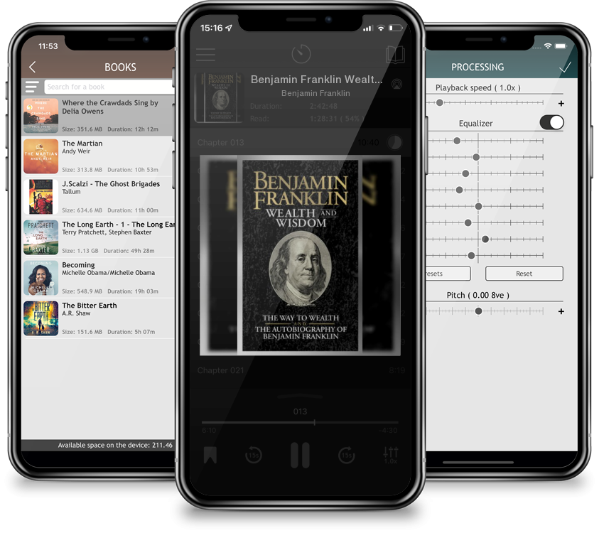 Audiobook Benjamin Franklin Wealth and Wisdom: The Way to Wealth and the Autobiography of Benjamin Franklin by Benjamin Franklin