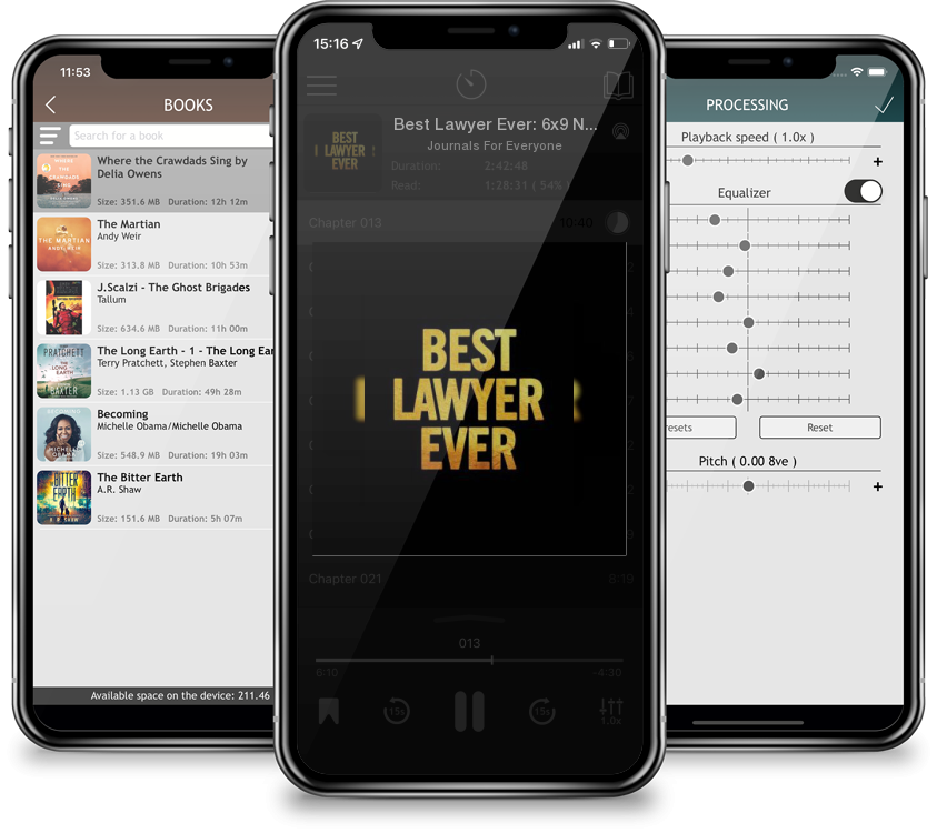 Audiobook Best Lawyer Ever: 6x9 Notebook, Ruled, 100 pages, funny appreciation gag gift for men/women, for office, unique diary for her/him, perfe by Journals For Everyone