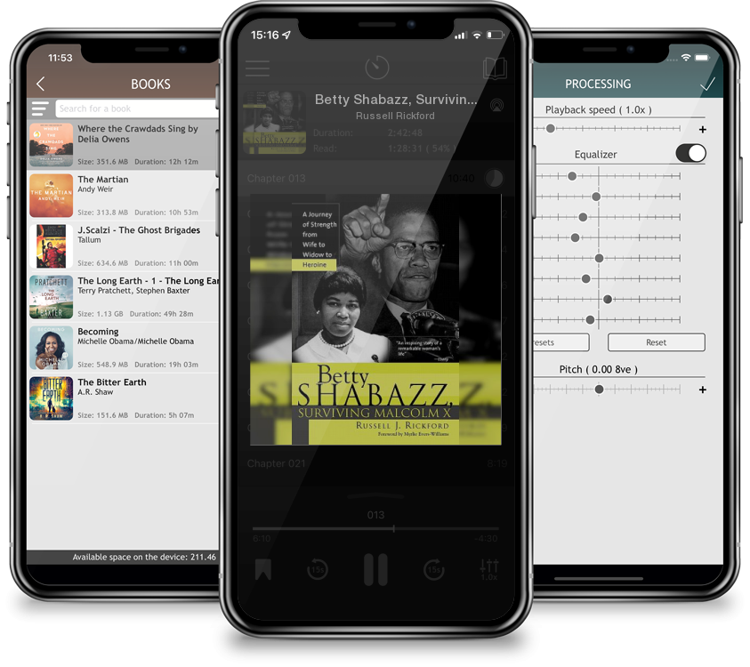 Audiobook Betty Shabazz, Surviving Malcolm X: A Journey of Strength from Wife to Widow to Heroine by Russell Rickford