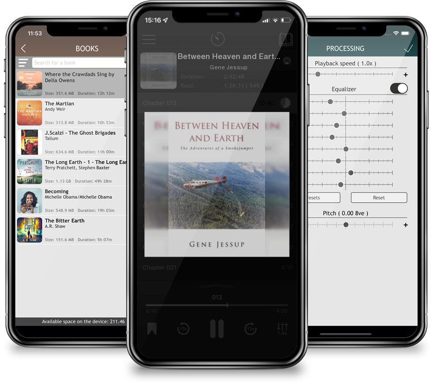 Audiobook Between Heaven and Earth: The Adventures of a Smokejumper by Gene Jessup