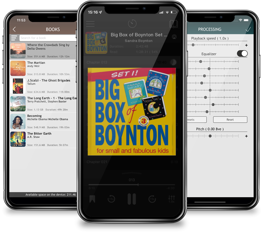 Listen Big Box of Boynton Set 1!: Barnyard Dance! Pajama Time! Oh My Oh My Oh Dinosaurs! (Boynton on Board) (Board book) by Sandra Boynton in MP3 Audiobook Player for free