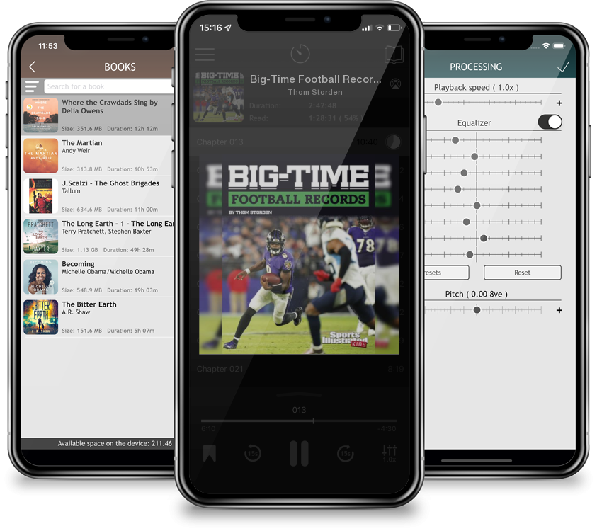 Audiobook Big-Time Football Records by Thom Storden