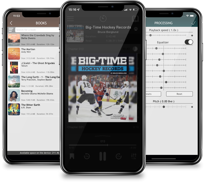 Audiobook Big-Time Hockey Records by Bruce Berglund