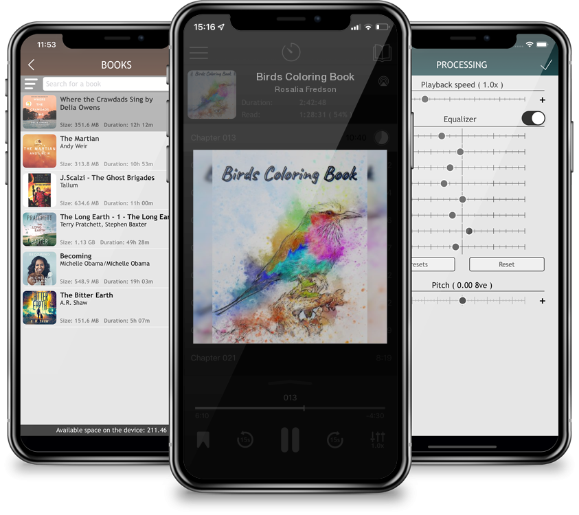Audiobook Birds Coloring Book by Rosalia Fredson