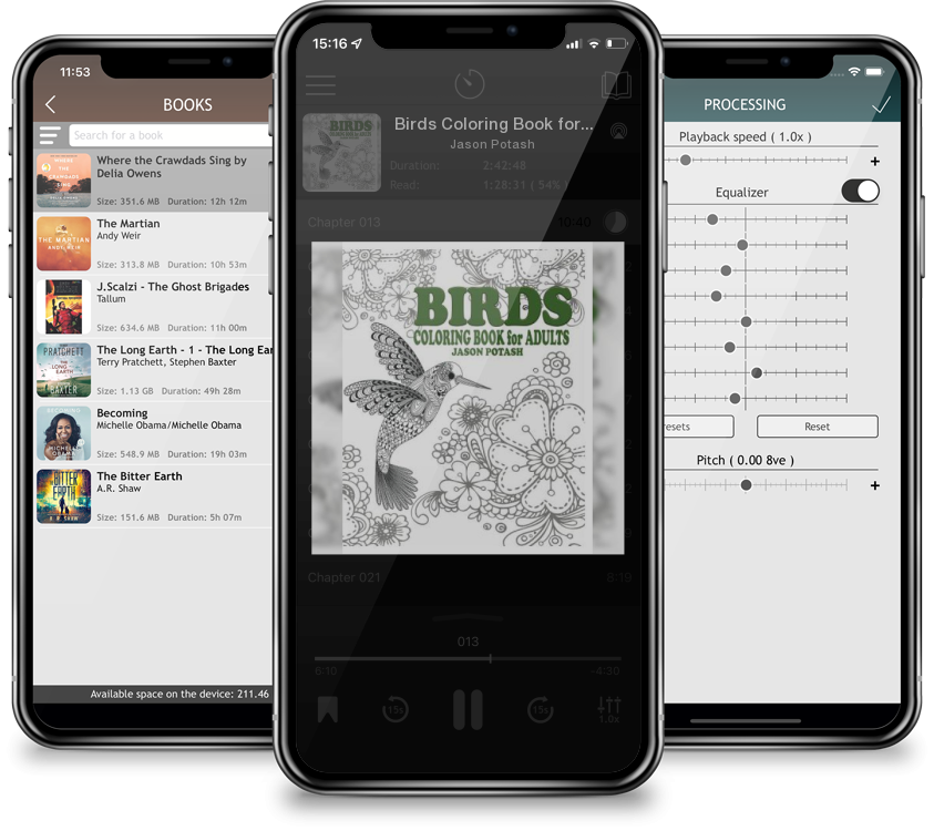 Audiobook Birds Coloring Book for Adults by Jason Potash