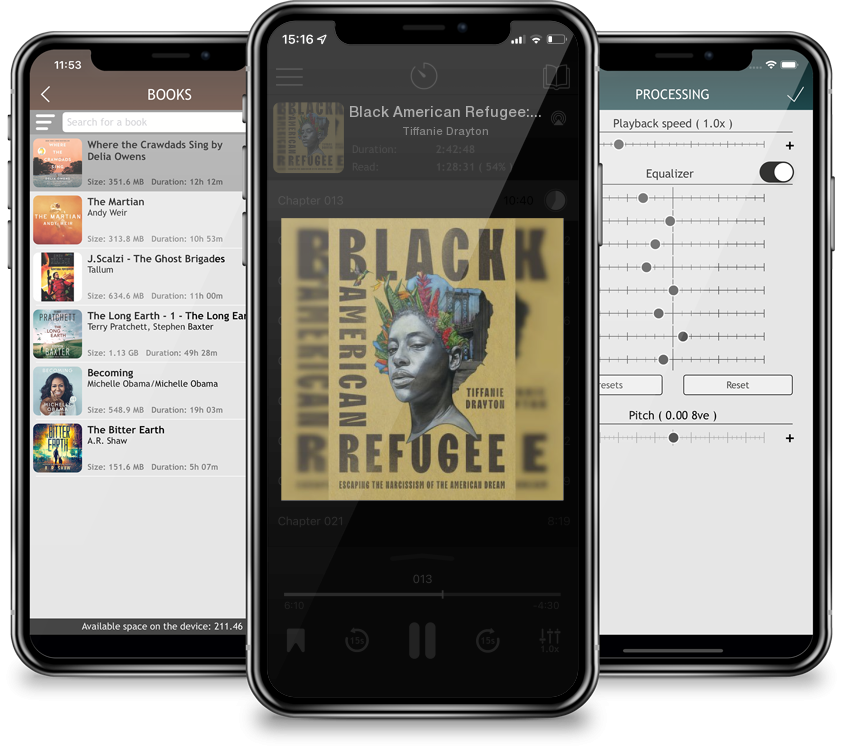 Listen Black American Refugee: Escaping the Narcissism of the American Dream by Tiffanie Drayton in MP3 Audiobook Player for free