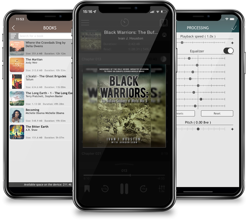 Audiobook Black Warriors: The Buffalo Soldiers of World War II Memories of the Only Negro Infantry Division to Fight in Europe During World War by Ivan J. Houston