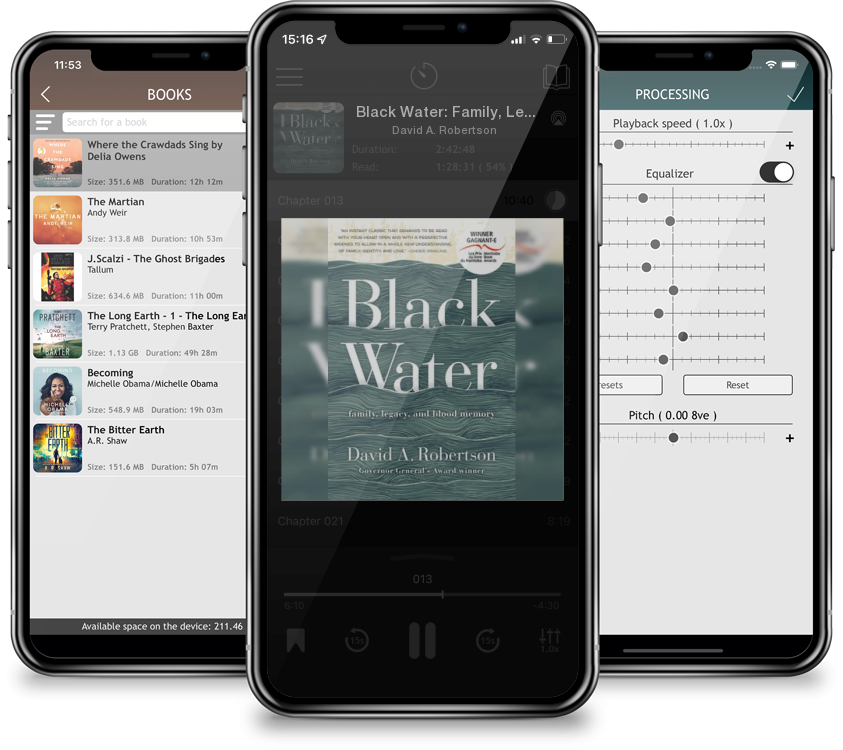 Listen Black Water: Family, Legacy, and Blood Memory by David A. Robertson in MP3 Audiobook Player for free