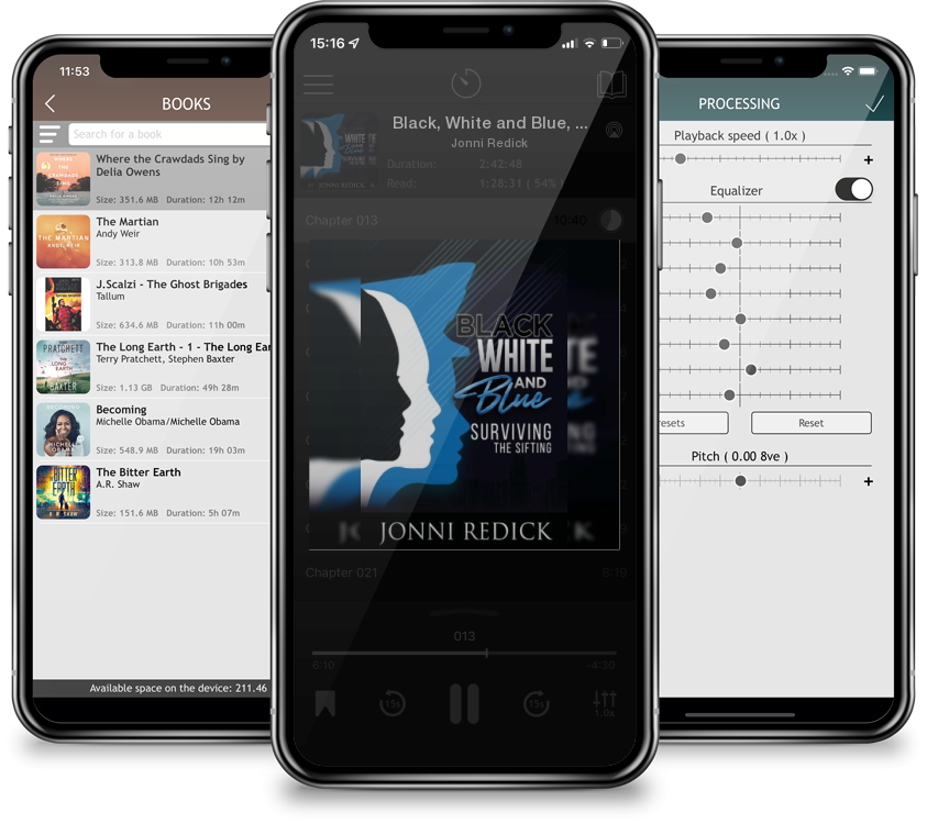Audiobook Black, White and Blue, Surviving the Sifting by Jonni Redick