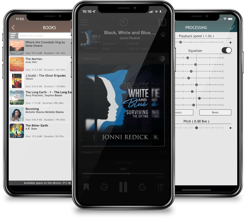 Audiobook Black, White and Blue, Surviving the Sifting: Surviving the Sifting by Jonni Redick