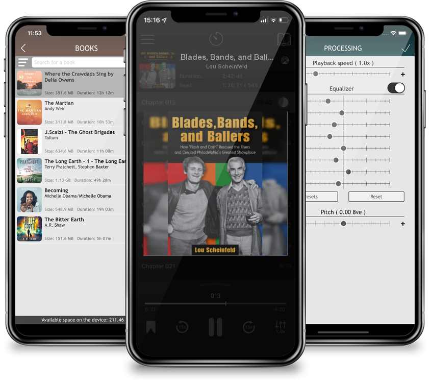 Audiobook Blades, Bands, and Ballers: How Flash and Cash Rescued the Flyers and Created Philadelphia\'s Greatest Showplace by Lou Scheinfeld