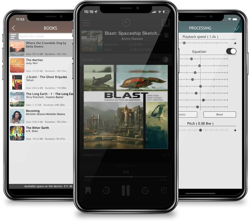 Audiobook Blast: Spaceship Sketches and Renderings by Annis Naeem