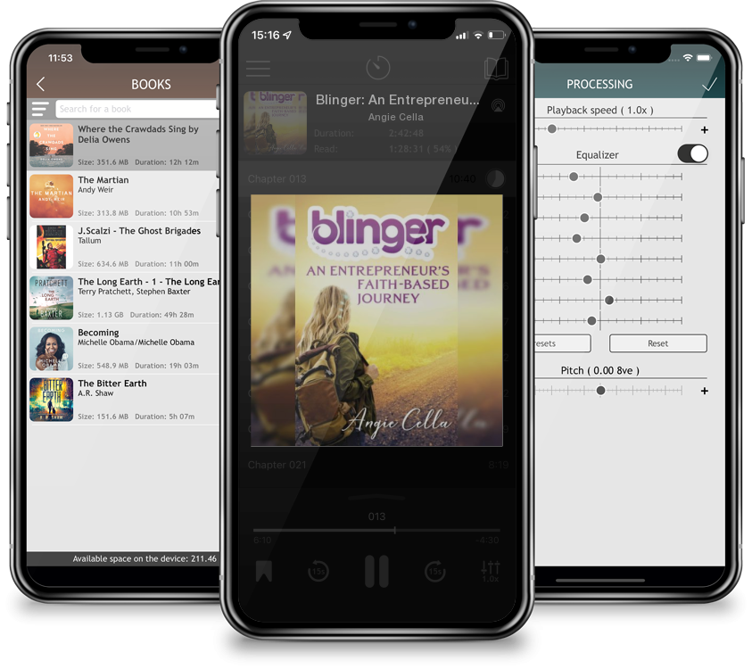 Listen Blinger: An Entrepreneur's Faith-Based Journey by Angie Cella in MP3 Audiobook Player for free