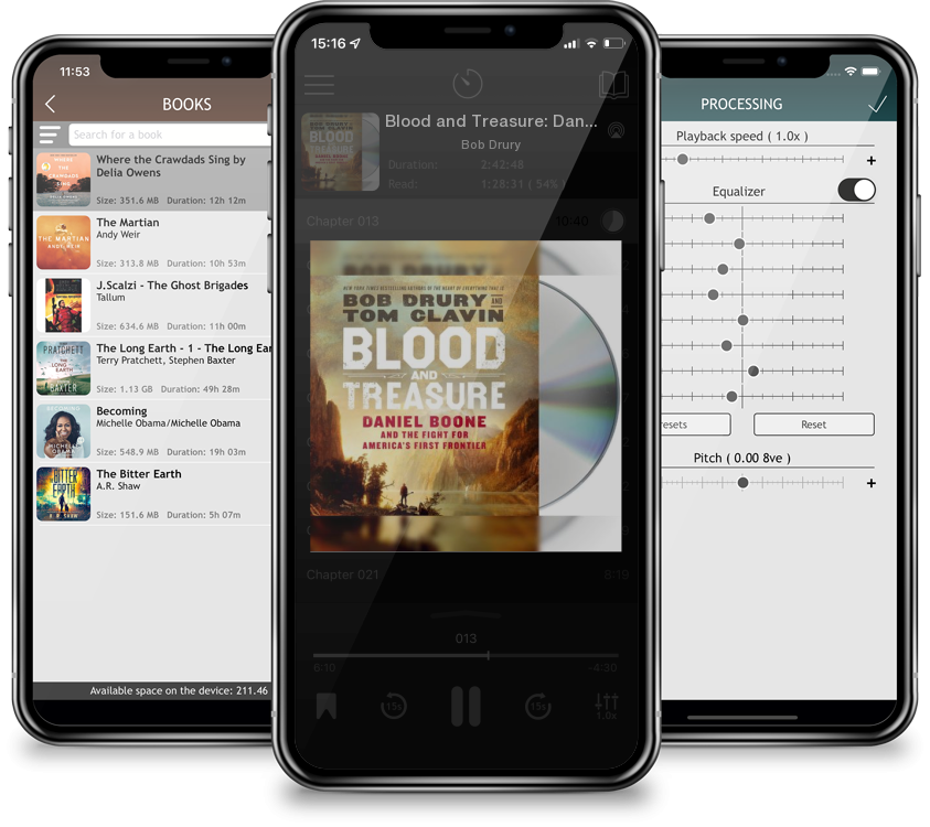 Audiobook Blood and Treasure: Daniel Boone and the Fight for America\'s First Frontier (CD-Audio) by Bob Drury