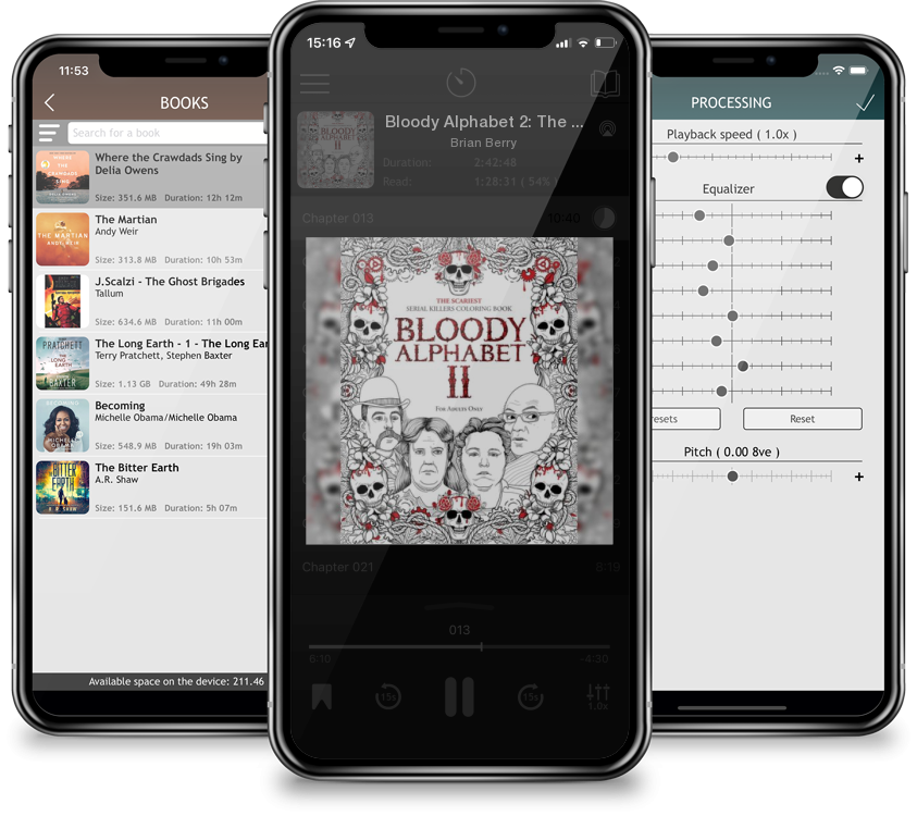 Audiobook Bloody Alphabet 2: The Scariest Serial Killers Coloring Book. A True Crime Adult Gift - Full of Notorious Serial Killers. For Adults Only (Large Print / Paperback) by Brian Berry