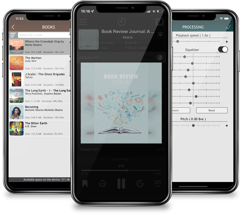 Audiobook Book Review Journal: A Guided Journal to Record Your Book Reviews and Thoughts by Kkarla