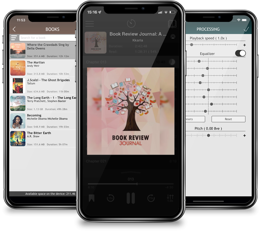 Audiobook Book Review Journal: A Guided Journal to Record Your Book Reviews by Kkarla