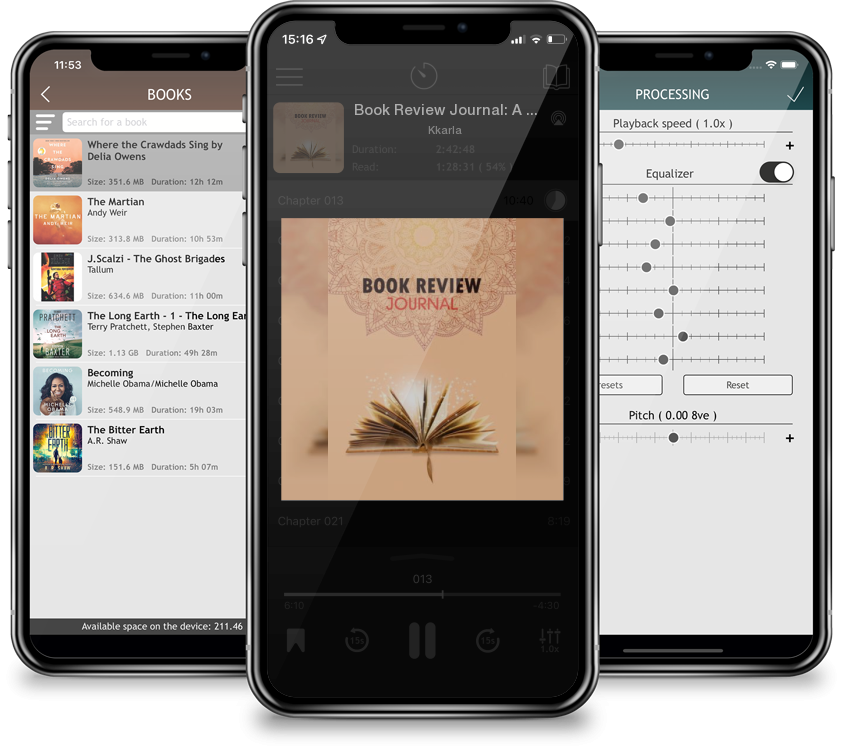 Listen Book Review Journal: A Guided Journal to Record Your Book Thoughts by Kkarla in MP3 Audiobook Player for free