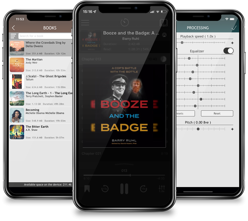 Audiobook Booze and the Badge: A Cop\'s Battle with the Bottle by Barry Ruhl
