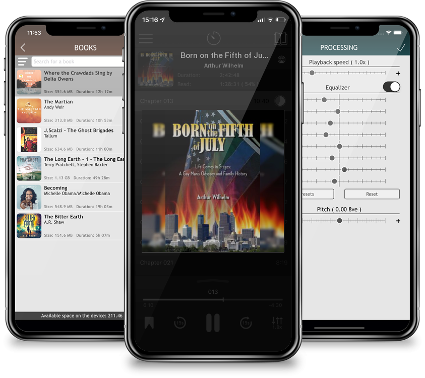 Audiobook Born on the Fifth of July: Life Comes in Stages: A Gay Man\'s Odyssey and Family History by Arthur Wilhelm