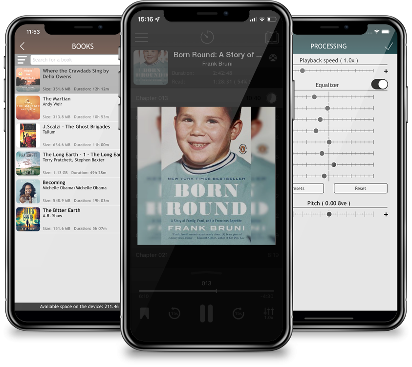 Audiobook Born Round: A Story of Family, Food and a Ferocious Appetite by Frank Bruni