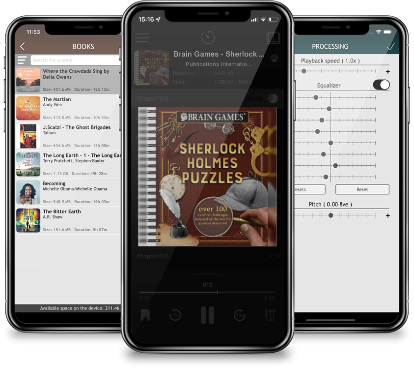 Audiobook Brain Games - Sherlock Holmes Puzzles (#1), 1: Over 100 Cerebral Challenges Inspired by the World\'s Greatest Detective! (Spiral) by Publications International Ltd
