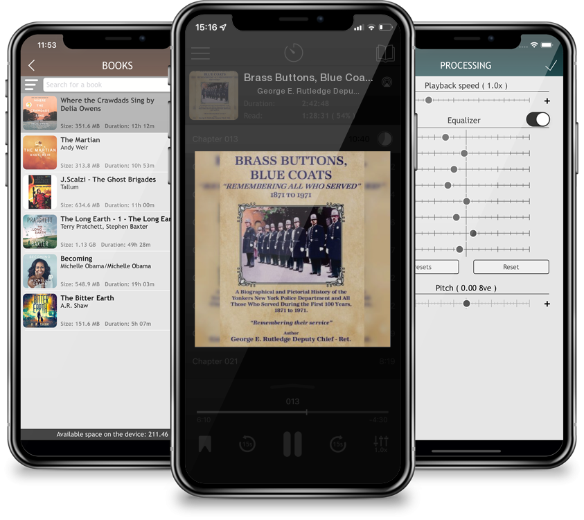 Audiobook Brass Buttons, Blue Coats: Remembering All Who Served 1871-1971 by George E. Rutledge Deputy Chief -. Ret