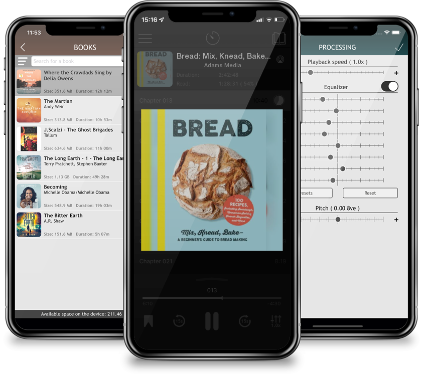 Audiobook Bread: Mix, Knead, Bake—A Beginner\'s Guide to Bread Making by Adams Media