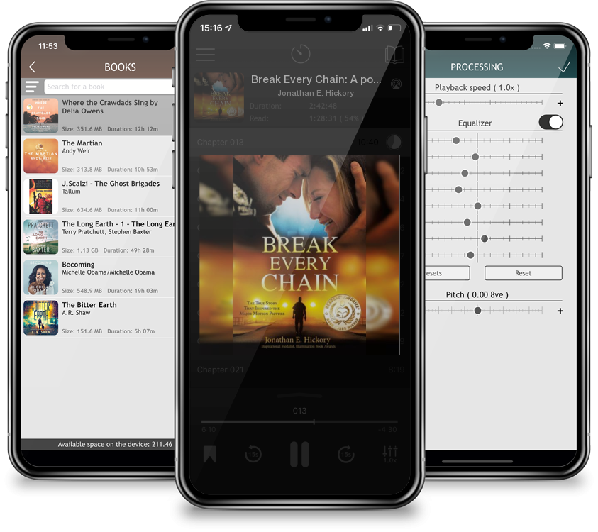 Audiobook Break Every Chain: A police officer\'s battle with alcoholism, depression, and devastating loss; and the true story of how God changed his by Jonathan E. Hickory